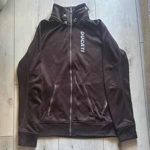 Puma x Ducati Brown Zip-Up Motorsport Jacket - Size Small
